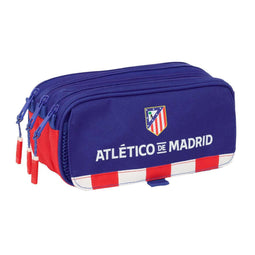 Pennenetui met 3 vakken Atlético Madrid Blauw Wit Rood 21,5 x 10 x 8 cm