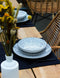 Cosy & Trendy Tondo blue – serviesset 6 persoons – 18 delig - met gratis Table Style zomers droogbloemen boeket