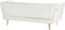 FREDERICA - Driezitsbank - Wit - Fluweel