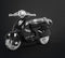 Metalmorphose sleutelhanger scooter - Zwart