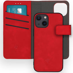 iMoshion Hoesje Geschikt voor iPhone 13 Mini Hoesje Met Pasjeshouder - iMoshion Uitneembare 2-in-1 Luxe Bookcase - Rood