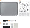 Nobo Magnetisch Whiteboard - 22x28 Cm - Inclusief Bevestigingsstrip, Whiteboard Marker en Magneten - Zilver