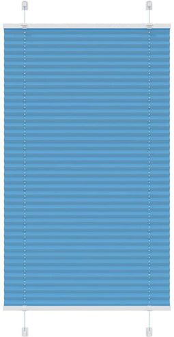 vidaXL - Plissé - rolgordijn - 75x150 - cm - stofbreedte - 74,4 - cm - polyester - blauw