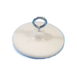 Klika - Kleefhaak wit metaal 38mm rond 50 stuks - 4 stuks