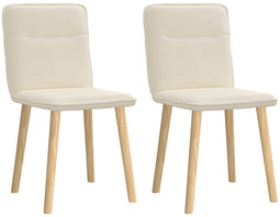 vidaXL - Eetkamerstoelen - 2 - st - linnen