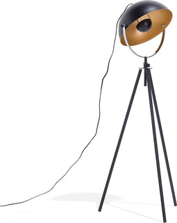 THAMES - Staande lamp - Zwart/Goud - Metaal