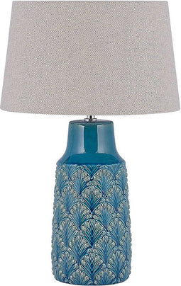 THAYA - Tafellamp - Blauw - Keramiek