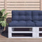 vidaXL - Palletkussenset - 70x40x12 - cm - stof - marineblauw