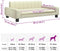 vidaXL - Hondenmand - 90x53x30 - cm - kunstleer - crèmekleurig