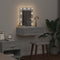 vidaXL - Wandkaptafel - met - LED - Verlichting - Grijs - Sonoma