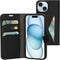Mobiparts Classic Wallet Case - Flip Cover - Ruimte voor pasjes - Zwart (iPhone 15, iPhone 14)