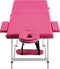 vidaXL - Massagetafel - inklapbaar - 2 - zones - aluminum - roze