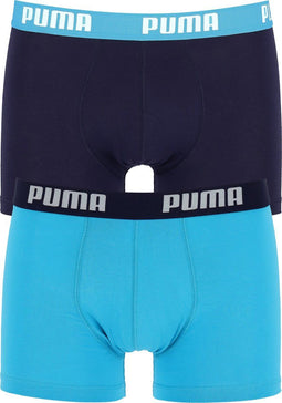 Puma Basic Boxer heren (2-pack) - aqua en blauw