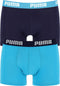 Puma Basic Boxer heren (2-pack) - aqua en blauw
