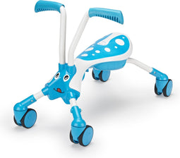 The Bugs Scramblebug Tide Loopfiets Met 4 Wielen - Loopfiets - Wit/Blauw - Opvouwbaar - 360° wielen