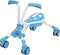 The Bugs Scramblebug Tide Loopfiets Met 4 Wielen - Loopfiets - Wit/Blauw - Opvouwbaar - 360° wielen
