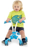 The Bugs Scramblebug Tide Loopfiets Met 4 Wielen - Loopfiets - Wit/Blauw - Opvouwbaar - 360° wielen