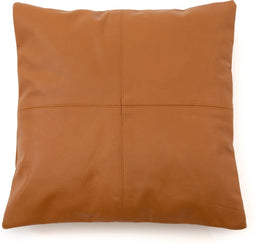 The Four Panel Leren Kussenhoes - Camel - 40x40