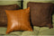 The Four Panel Leren Kussenhoes - Camel - 40x40