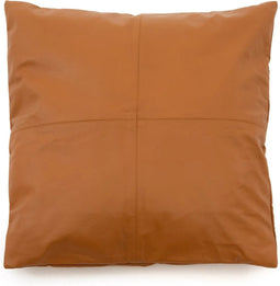 The Four Panel Leren Kussenhoes - Camel - 60x60