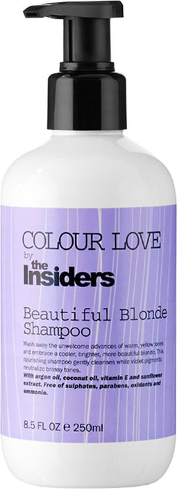 The Insiders Beautiful Blonde Shampo 250 ml - Zilvershampoo vrouwen - Voor Alle haartypes