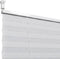 The Living Store Plisséjaloezie Crepe Stof - Wit 70x200 - Aluminium