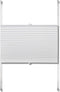 The Living Store Plisséjaloezie Crepe Stof - Wit 70x200 - Aluminium