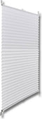 The Living Store Plisséjaloezie Crepe Stof - Wit 70x200 - Aluminium