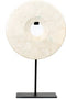 The Marble Disc on Stand - Wit - M