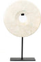 The Marble Disc on Stand - Wit - M