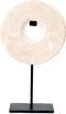 The Marble Disc on Stand - Wit - M