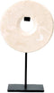 The Marble Disc on Stand - Wit - M