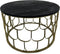 The Nolita Salontafel - Gouden Metalen Frame- Zwart Houten Blad