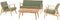 The Outsider Loungeset Bari Acaciahout Olijf Groen