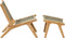 The Outsider loungestoel Sesto met hocker