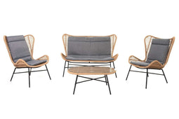 The Outsider Milou Stoel-bank Loungeset Wicker Grijs