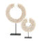 The Papua Shell Disc on Stand - White - S