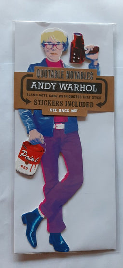 the unemployed philosophers guild andy warhol quotable notes bedankt wenskaart - verjaardagskaart- ansichtkaart – felicitatiekaart met Envelop