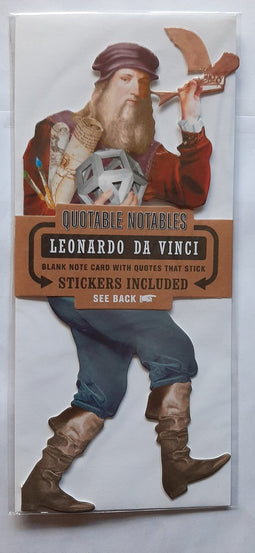 the unemployed philosophers guild leonardo da vinci quotable notes bedankt wenskaart - verjaardagskaart- ansichtkaart – felicitatiekaart met Envelop