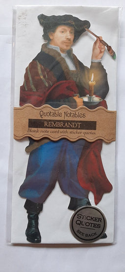 the unemployed philosophers guild rembrandt van rijn quotable notes bedankt wenskaart - verjaardagskaart- ansichtkaart – felicitatiekaart met Envelop