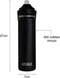 The Verge® - Luxe RVS Thermosfles / Drinkfles – BPA en Lekvrij – 650 ML - Waterfles met Rietje – Dubbelwandige isolatie - Thermosbeker - Met 2 Doppen - Volwassenen en Kinderen - Zwart