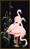Thea Gouverneur - Borduurpakket met telpatroon - 1070.05 - Voorgesorteerde DMC Garens - Flamingo - Zwart Aida - 32 cm x 55 cm - DIY Kit