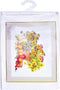 Thea Gouverneur - Borduurpakket met telpatroon - 2083A - Voorgesorteerde DMC Garens - Viooltjes - Aida - 40 cm x 50 cm - DIY Kit
