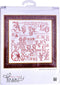 Thea Gouverneur - Borduurpakket met telpatroon - 2093 - Voorgesorteerde DMC Garens - Antieke Letters Merklap - Linnen - 34 cm x 34 cm - DIY Kit