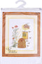 Thea Gouverneur - Borduurpakket met telpatroon - 3016A - Voorgesorteerde DMC Garens - Honing Merklap - Aida - 27 cm x 35 cm - DIY Kit