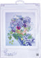 Thea Gouverneur - Borduurpakket met telpatroon - 3025A - Voorgesorteerde DMC Garens - Hortensia Anemonen - Aida - 37 cm x 42 cm - DIY Kit