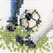 Thea Gouverneur - Borduurpakket met telpatroon - 3030A - Voorgesorteerde DMC Garens - Voetbal - Aida - 16 cm x 17 cm - DIY Kit