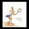 Thea Gouverneur - Borduurpakket met telpatroon - 3031A - Voorgesorteerde DMC Garens - Tennis - Aida - 16 cm x 17 cm - DIY Kit
