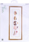 Thea Gouverneur - Borduurpakket met telpatroon - 3050A - Voorgesorteerde DMC Garens - Gebakjes - Aida - 47 cm x 12 cm - DIY Kit
