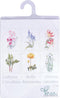 Thea Gouverneur - Borduurpakket met telpatroon - 3086A - Voorgesorteerde DMC Garens - 6 Bloemportretten - Aida - 6 cm x 17 cm - DIY Kit